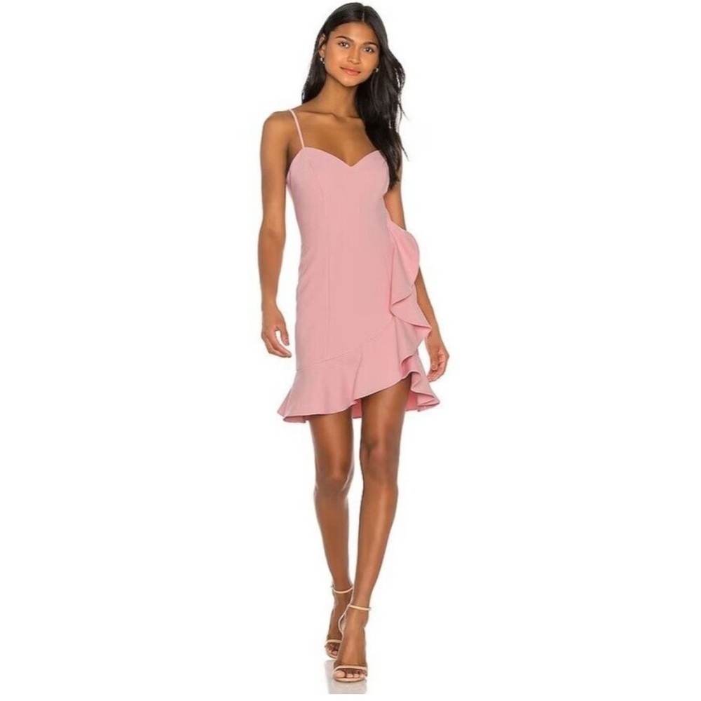 NWT LIKELY Laverna Dress Peony Pink Ruffle Sleeveless Party Cocktail Size 2